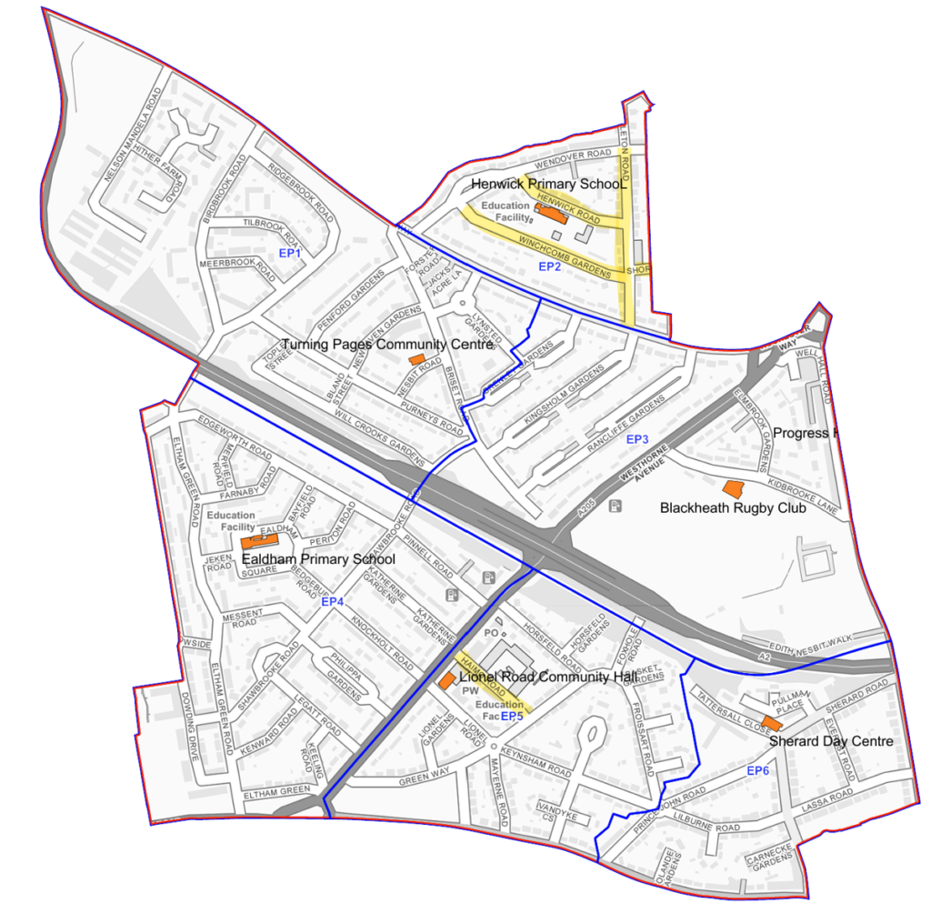Roads covered by the School Streets proposals in north Eltham